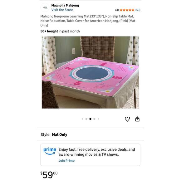 Mahjong Learning non-slip Table Mat NWOT - Picture 2 of 5